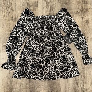 Maternity J for Justify Black and White Ruffled Wrap Top